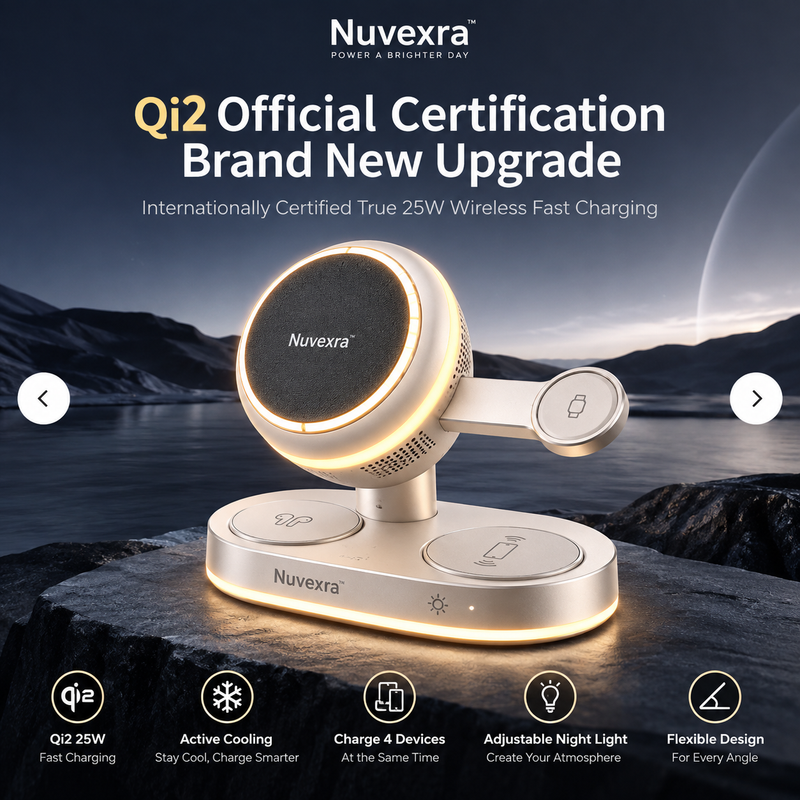 Nuvexra™ AeroGlow 4-in-1 | Wireless Charging Stand