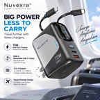 Nuvexra™ ArcHalo 3-in-1 Magnetic Wireless Charging Station with RGB Light & Digital Clock