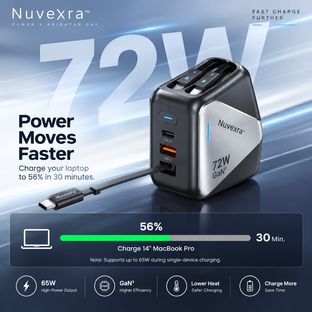 Nuvexra™ ArcHalo 3-in-1 Magnetic Wireless Charging Station with RGB Light & Digital Clock