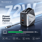 Nuvexra™ ArcHalo 3-in-1 Magnetic Wireless Charging Station with RGB Light & Digital Clock