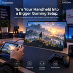 Nuvexra™ FoldView 15.6" 2K Portable Monitor — USB-C, Mini HDMI, Built-In Kickstand & Dual Speakers