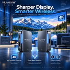 Nuvexra™ AirLink 4K Wireless HDMI & USB-C Transmitter/Receiver Kit — Plug & Play, Dual-Band & Low-Latency Display
