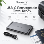 Nuvexra™ KeyFold Pro Tri-Fold Bluetooth Keyboard with Touchpad — Multi-Device, USB-C Rechargeable & Travel-Ready