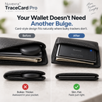 Nuvexra™ TraceCard Pro Ultra-Slim Rechargeable Wallet Tracker — Find My-Compatible, Wireless Charging & Smart Lost Alerts