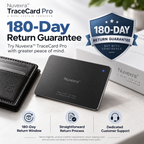 Nuvexra™ TraceCard Pro Ultra-Slim Rechargeable Wallet Tracker — Find My-Compatible, Wireless Charging & Smart Lost Alerts