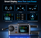 Nuvexra™ VoltSphere 180W SiC Smart Charging Station — 3-in-1 Wireless, Qi2 25W, Smart Display & Air Cooling